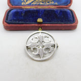 Ortak Sterling Silver Scottish Cross Form Brooch Pin Vintage c1970