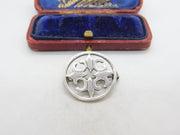 Ortak Sterling Silver Scottish Cross Form Brooch Pin Vintage c1970