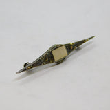 Sterling Silver Marcasite & Mother Of Pearl Art Deco Brooch Pin Antique c1930