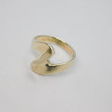 Sterling Silver Twist Zigzag Modernist Dress Ring Vintage c1990 Size N 1/2