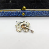 Sterling Silver Flower Floral Charm Pendant Vintage c1970
