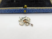 Sterling Silver Flower Floral Charm Pendant Vintage c1970