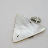 Sterling Silver Large Celtic Drop Triangular Charm Pendant Vintage c1970s