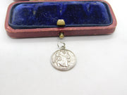 Sterling Silver St Christopher Travel Charm Pendant Vintage c1970