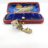 Sterling Silver Opening Wedding Couple in Church Charm Pendant Vintage c1970