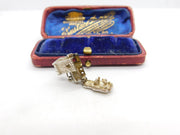Sterling Silver Opening Wedding Couple in Church Charm Pendant Vintage c1970