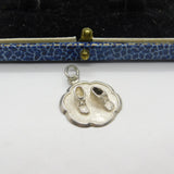 Sterling Silver Little Child's Shoe or Footsteps Charm Pendant Vintage c1970
