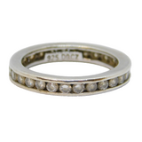 Sterling Silver Paste Set Eternity Band Ring Vintage c1970 Size L
