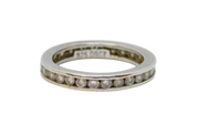 Sterling Silver Paste Set Eternity Band Ring Vintage c1970 Size L
