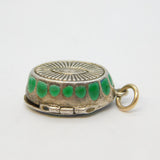Egyptian Revival Enamel Moses in Basket Souvenir Charm Antique c1930s