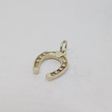 Sterling Silver Lucky Horseshoe Charm Pendant Vintage c1970
