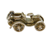 Sterling Silver Opening Motor Car Charm Pendant Vintage c1970