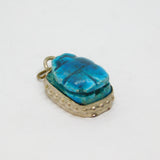Sterling Silver Egyptian Revival Scarab Souvenir Pendant Antique c1930s