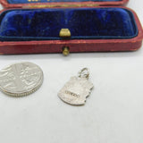Sterling Silver & Enamel Isle Of Wight Charm Pendant Vintage c1970