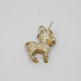 Sterling Silver Textured Donkey Charm Pendant Vintage c1970