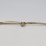 Victorian Sterling Silver & Brilliant Cut Spinel Bar Brooch Antique c1900