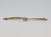 Victorian Sterling Silver & Brilliant Cut Spinel Bar Brooch Antique c1900