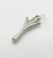 Sterling Silver Welsh Leek Charm Pendant Vintage c1970