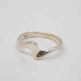 Sterling Silver Zigzag Design Band Ring Vintage c1970 Size P