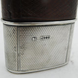Victorian Asprey & Co Sterling Silver Mounted Hip Flask Antique 1876 London