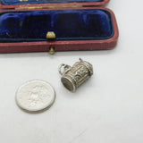 Sterling Silver Beer Stein Lidded Tankard Charm Pendant Vintage c1970