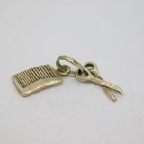 Sterling Silver Scissors & Comb Charm Or Pendant Vintage c1970s