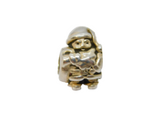 Sterling Silver Father Christmas Santa Charm Bead For Bracelet Vintage c2000
