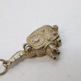 Sterling Silver Opening Lady in the Camera Charm Pendant Vintage c1970