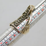 Sterling Silver Grim Reaper Biker Chunky Studio Ring Modern c1990 Size L 1/2