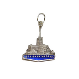Sterling Silver & Enamel Norwich Cathedral Souvenir Charm Antique c1930s