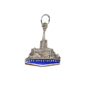 Sterling Silver & Enamel Norwich Cathedral Souvenir Charm Antique c1930s