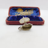 Sterling Silver Fish in the Basket Opening Charm Pendant Vintage c1970