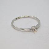 Sterling Silver Spinel Solitaire Engagement Narrow Ring Vintage c1970 Size M 1/2