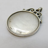 Sterling Silver & Enamel Racing Pigeon Fob Medal Antique 1923 Birmingham