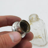 Victorian Sterling Silver Topped Cut Glass Scent Bottle Antique 1899 London