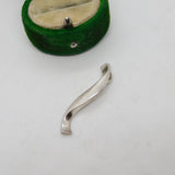 Sterling Silver Modernist Swirl Drop Charm Pendant Vintage c1970