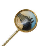 Victorian Rolled Gold & Enamel Horse Racing Interest Stick Pin AF Antique c1890