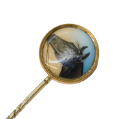 Victorian Rolled Gold & Enamel Horse Racing Interest Stick Pin AF Antique c1890