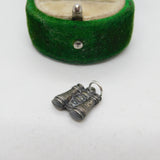 Sterling Silver Binoculars Charm Pendant Vintage c1970