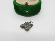 Sterling Silver Binoculars Charm Pendant Vintage c1970