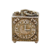 Sterling Silver Nuvo Opening Alarm Clock Charm Pendant Vintage c1970s