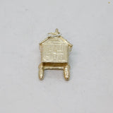 Sterling Silver Cuckoo Clock Charm Pendant Vintage c1970