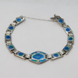 Murrle Bennett & Co Sterling Silver & Enamel Bracelet Antique c1900