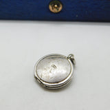 Sterling Silver Double Pocket Pendant Floral Motif Vintage c1970