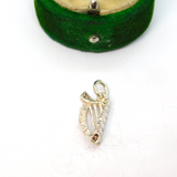Sterling Silver Harp Charm Pendant Vintage c1970