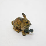 19th Century Cold Painted Vienna Bronze Rabbit with Clover Antique c1860s