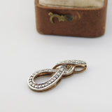 Sterling Silver Paste Set Swirling Drop Charm Pendant Vintage c1970
