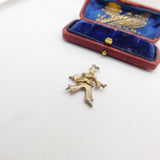 Sterling Silver Prancing Clown Charm Pendant Vintage c1970