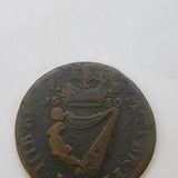King Charles II Irish Half Penny Coin Antique 1680 Fair Condition