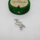 Sterling Silver Dancing Bear Charm Pendant Vintage c1970